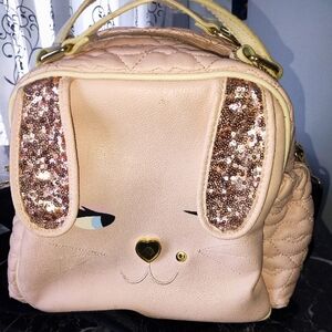 RARE Betsey Johnson Purse rabbit rhinestone bag
